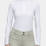 Kastel Denmark Navy Lush Garden Tailored White Long Sleeve Show Shirt - Kastel Denmark - Equiluxe Tack