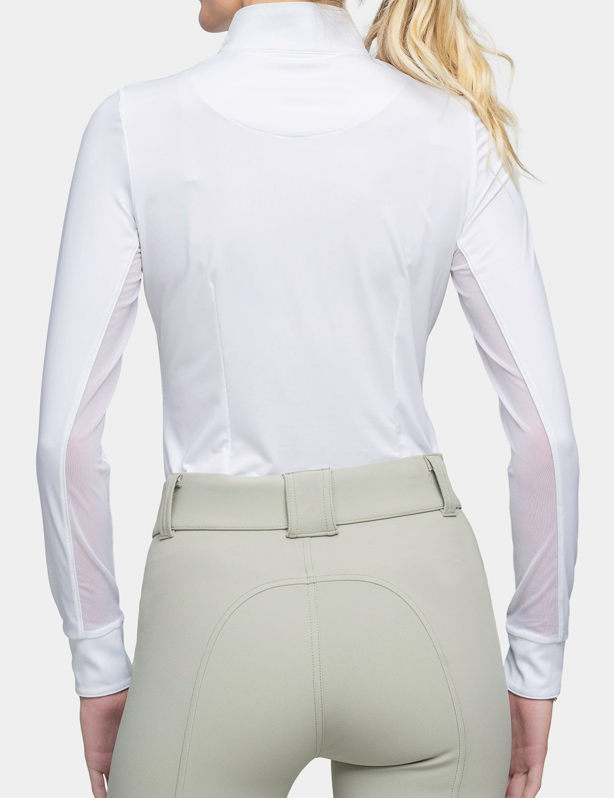 Kastel Denmark Navy Lush Garden Tailored White Long Sleeve Show Shirt - Kastel Denmark - Equiluxe Tack