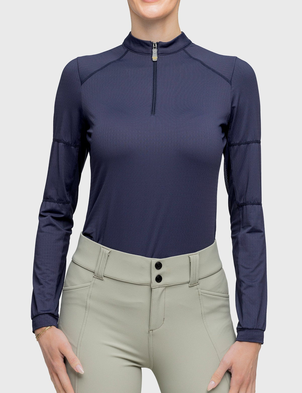 Kastel Denmark Navy Paneled Long Sleeve Sun Shirt - Kastel Denmark - Equiluxe Tack