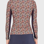 Kastel Denmark Navy Plumes Long Sleeve 1/4 Zip Sun Shirt - Kastel Denmark - Equiluxe Tack