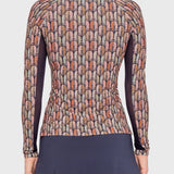 Kastel Denmark Navy Plumes Long Sleeve 1/4 Zip Sun Shirt - Kastel Denmark - Equiluxe Tack