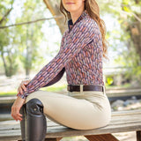 Kastel Denmark Navy Plumes Long Sleeve 1/4 Zip Sun Shirt - Kastel Denmark - Equiluxe Tack