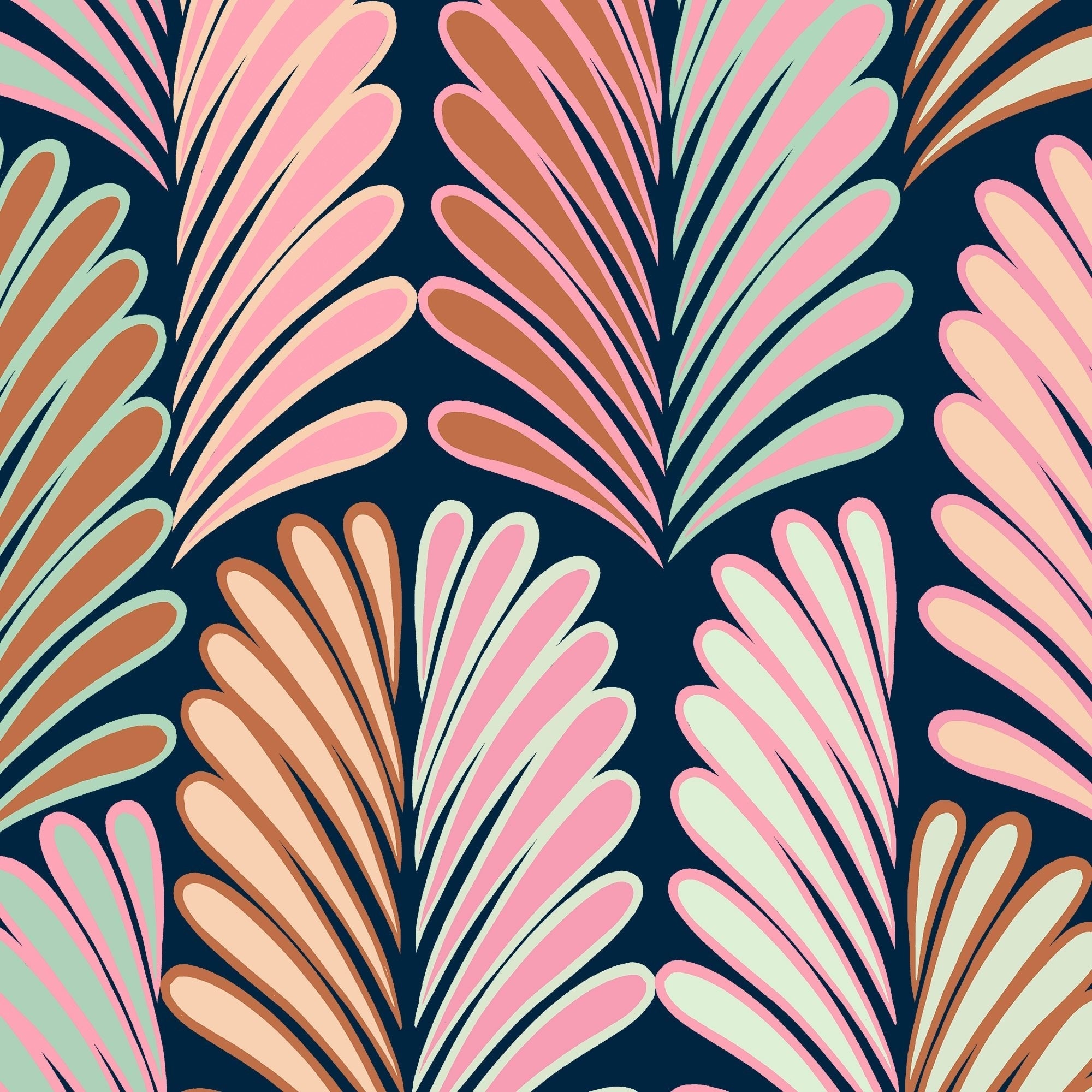 Kastel Denmark Navy Plumes Long Sleeve 1/4 Zip Sun Shirt - Kastel Denmark - Equiluxe Tack