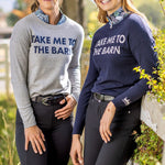 Kastel Denmark Navy "Take Me To The Barn" Crewneck Sweater - Kastel Denmark - Equiluxe Tack