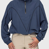 Kastel Denmark Navy W/Black Piping Anorak Jacket - Kastel Denmark - Equiluxe Tack