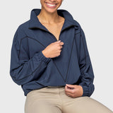 Kastel Denmark Navy W/Black Piping Anorak Jacket - Kastel Denmark - Equiluxe Tack