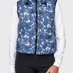 Kastel Denmark Pacific Blue Wild Rose & Black Reversible Puffer Vest - Kastel Denmark - Equiluxe Tack
