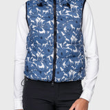 Kastel Denmark Pacific Blue Wild Rose & Black Reversible Puffer Vest - Kastel Denmark - Equiluxe Tack
