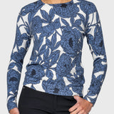 Kastel Denmark Pacific Blue Wild Rose Crewneck Sweater - Kastel Denmark - Equiluxe Tack