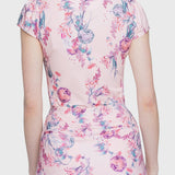 Kastel Denmark Pink Tea Garden 1/4 Zip Cap Sleeve Shirt - Kastel Denmark - Equiluxe Tack