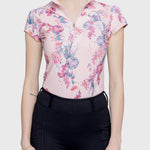 Kastel Denmark Pink Tea Garden 1/4 Zip Cap Sleeve Shirt - Kastel Denmark - Equiluxe Tack