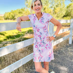 Kastel Denmark Pink Tea Garden 1/4 Zip Cap Sleeve Shirt - Kastel Denmark - Equiluxe Tack