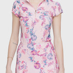 Kastel Denmark Pink Tea Garden 1/4 Zip Cap Sleeve Shirt - Kastel Denmark - Equiluxe Tack