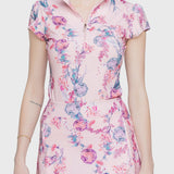 Kastel Denmark Pink Tea Garden 1/4 Zip Cap Sleeve Shirt - Kastel Denmark - Equiluxe Tack