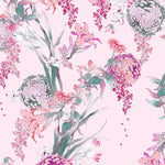 Kastel Denmark Pink Tea Garden 1/4 Zip Long Sleeve Shirt w/Striped Trim - Kastel Denmark - Equiluxe Tack