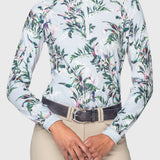 Kastel Denmark Powder Blue Botanical Long Sleeve 1/4 Zip Sun Shirt - Kastel Denmark - Equiluxe Tack
