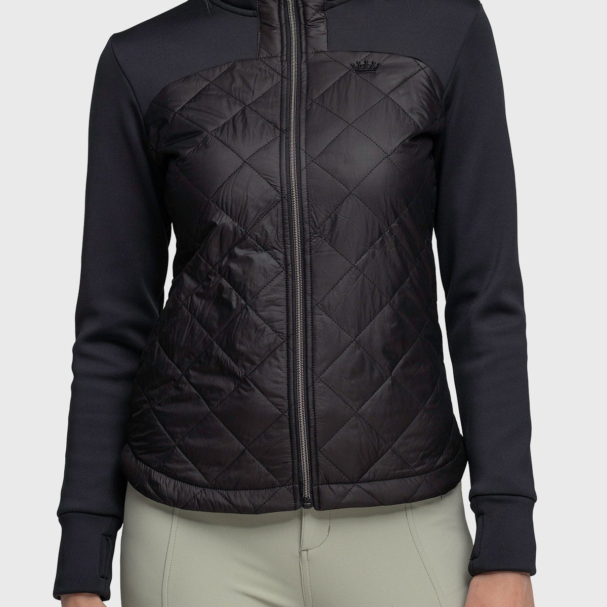 Kastel Denmark Quilted Front Black Full Zip Jacket - Kastel Denmark - Equiluxe Tack