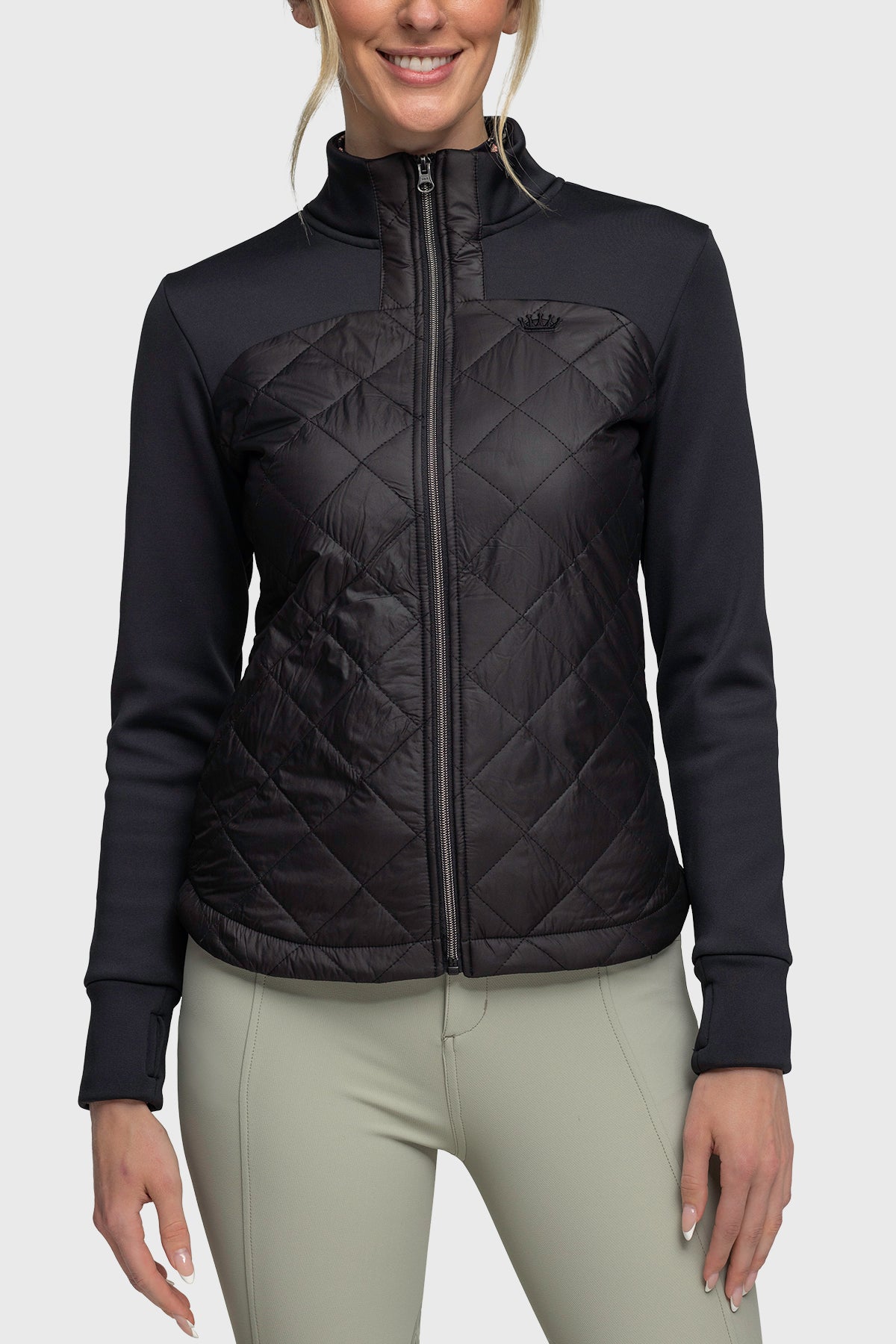 Kastel Denmark Quilted Front Black Full Zip Jacket - Kastel Denmark - Equiluxe Tack