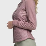 Kastel Denmark Quilted Front Dusty Mauve Full Zip Jacket - Kastel Denmark - Equiluxe Tack