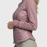 Kastel Denmark Quilted Front Dusty Mauve Full Zip Jacket - Kastel Denmark - Equiluxe Tack