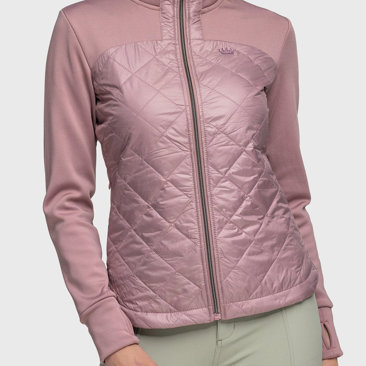 Kastel Denmark Quilted Front Dusty Mauve Full Zip Jacket - Kastel Denmark - Equiluxe Tack