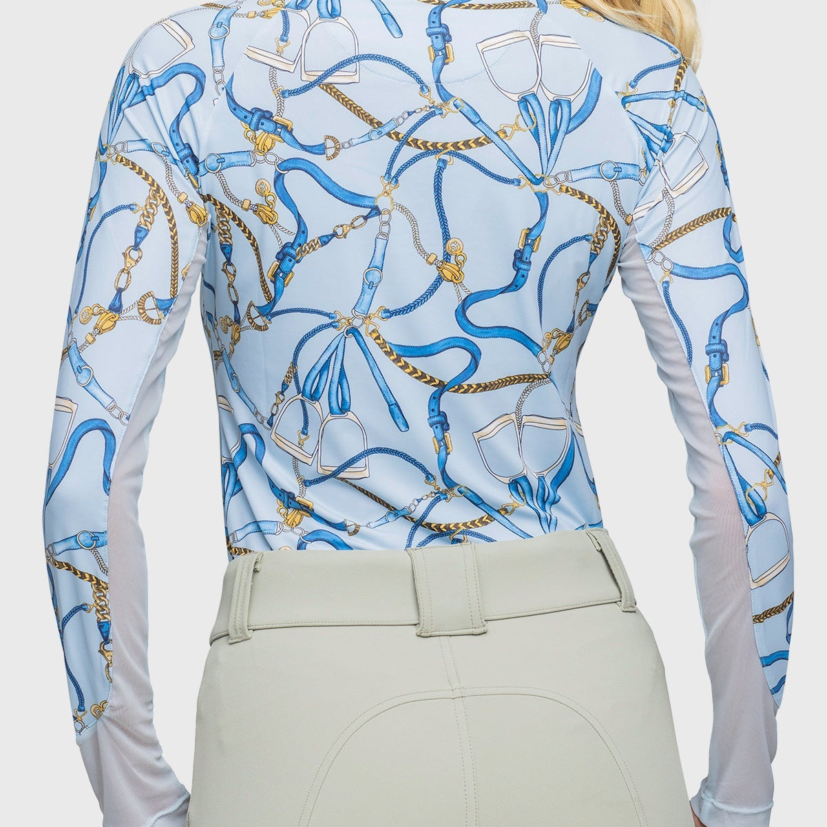 Kastel Denmark Robin's Egg Belt Print Long Sleeve 1/4 Zip Sun Shirt - Kastel Denmark - Equiluxe Tack