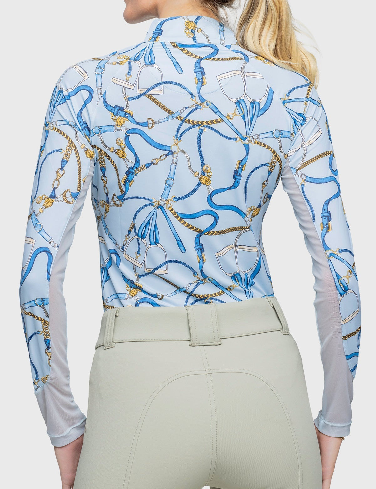 Kastel Denmark Robin's Egg Belt Print Long Sleeve 1/4 Zip Sun Shirt - Kastel Denmark - Equiluxe Tack