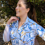 Kastel Denmark Robin's Egg Belt Print Long Sleeve 1/4 Zip Sun Shirt - Kastel Denmark - Equiluxe Tack