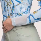 Kastel Denmark Robin's Egg Belt Print Long Sleeve 1/4 Zip Sun Shirt - Kastel Denmark - Equiluxe Tack