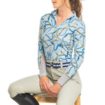 Kastel Denmark Robin's Egg Belt Print Long Sleeve 1/4 Zip Sun Shirt - Kastel Denmark - Equiluxe Tack