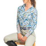 Kastel Denmark Robin's Egg Belt Print Long Sleeve 1/4 Zip Sun Shirt - Kastel Denmark - Equiluxe Tack