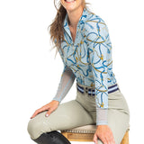 Kastel Denmark Robin's Egg Belt Print Long Sleeve 1/4 Zip Sun Shirt - Kastel Denmark - Equiluxe Tack