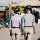 Kastel Denmark Robin's Egg Belt Print Long Sleeve Raglan 1/4 Zip Sun Shirt - Kastel Denmark - Equiluxe Tack