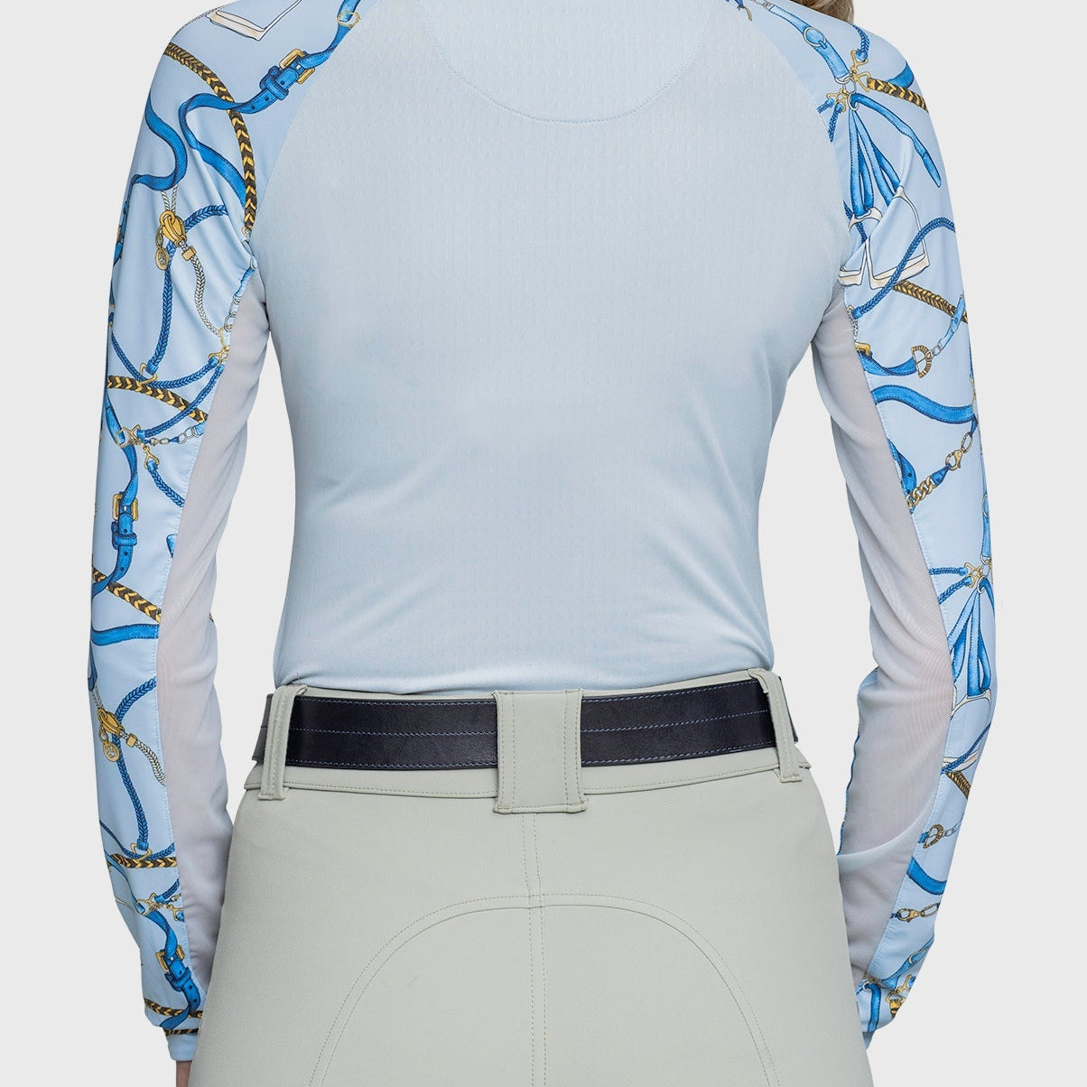 Kastel Denmark Robin's Egg Belt Print Long Sleeve Raglan 1/4 Zip Sun Shirt - Kastel Denmark - Equiluxe Tack