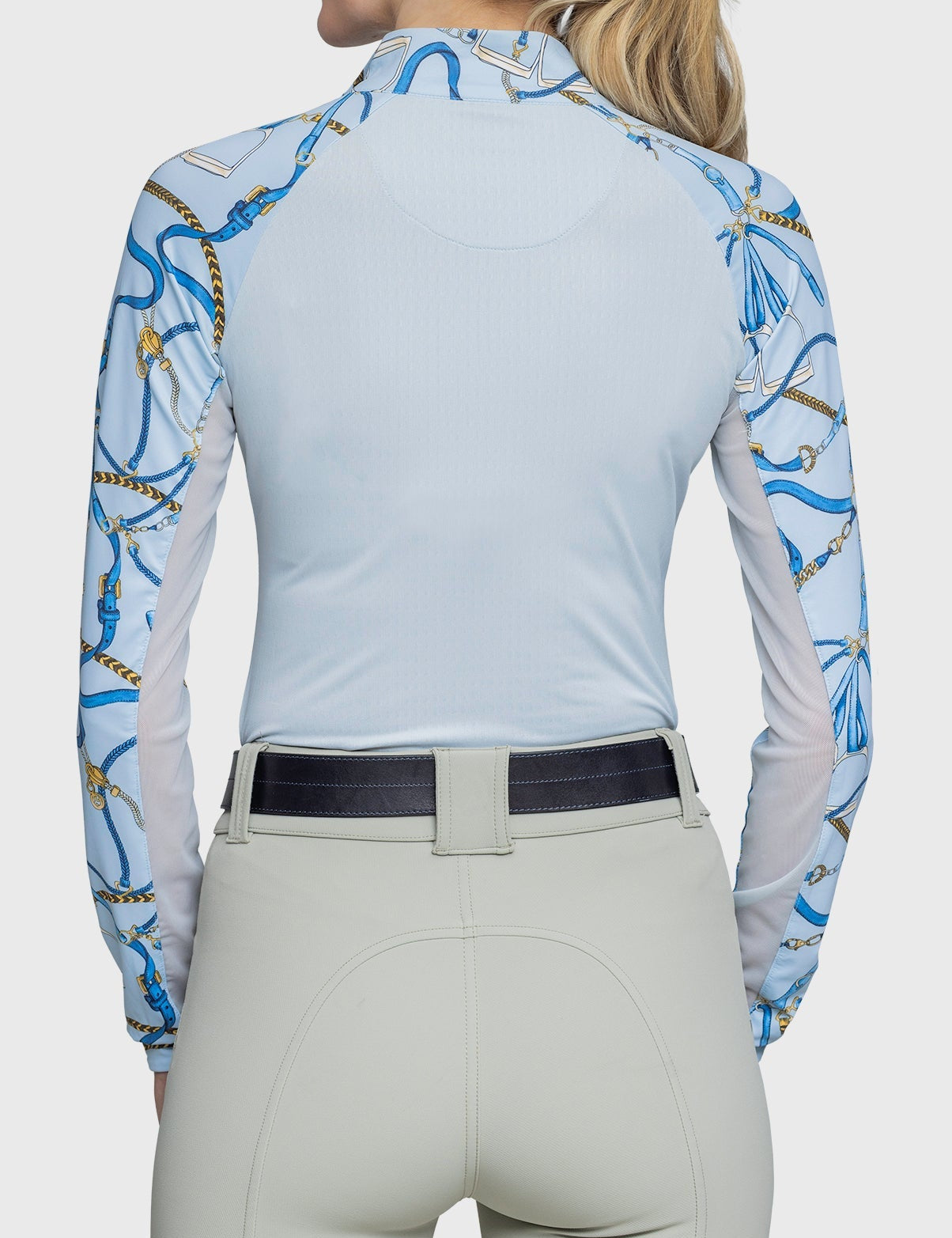 Kastel Denmark Robin's Egg Belt Print Long Sleeve Raglan 1/4 Zip Sun Shirt - Kastel Denmark - Equiluxe Tack