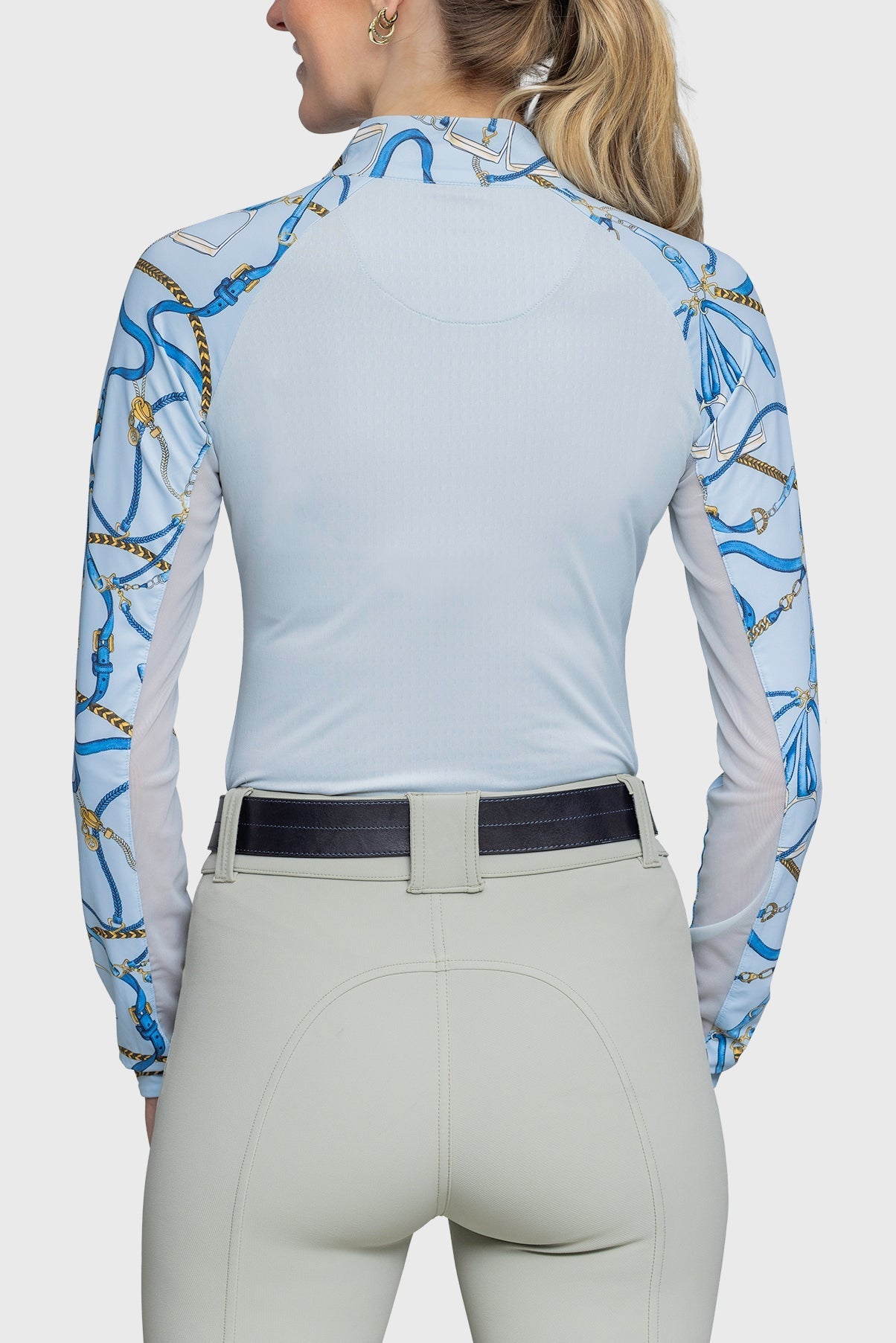 Kastel Denmark Robin's Egg Belt Print Long Sleeve Raglan 1/4 Zip Sun Shirt - Kastel Denmark - Equiluxe Tack