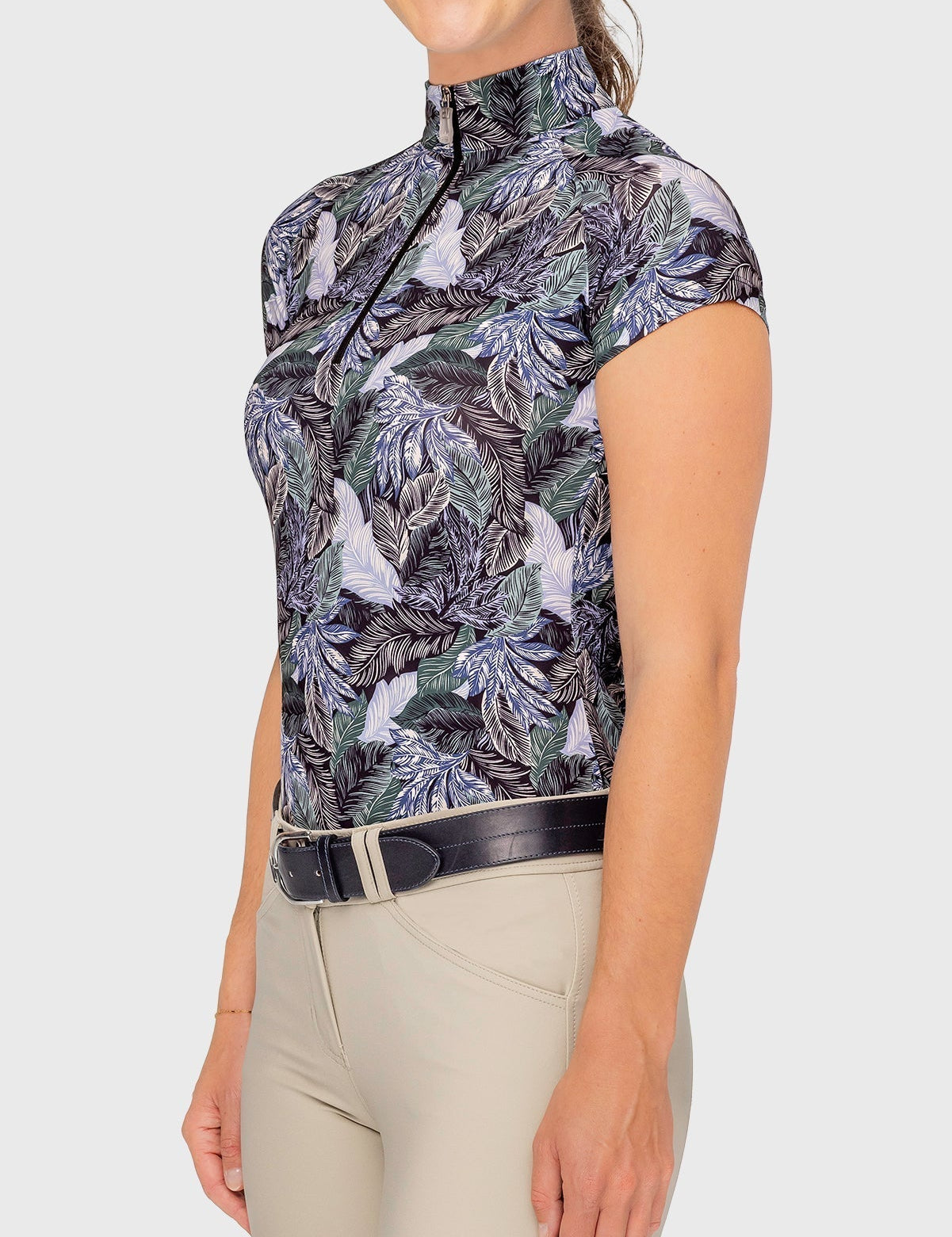 Kastel Denmark Sage Rainforest Cap Sleeve 1/4 Zip Sun Shirt - Kastel Denmark - Equiluxe Tack