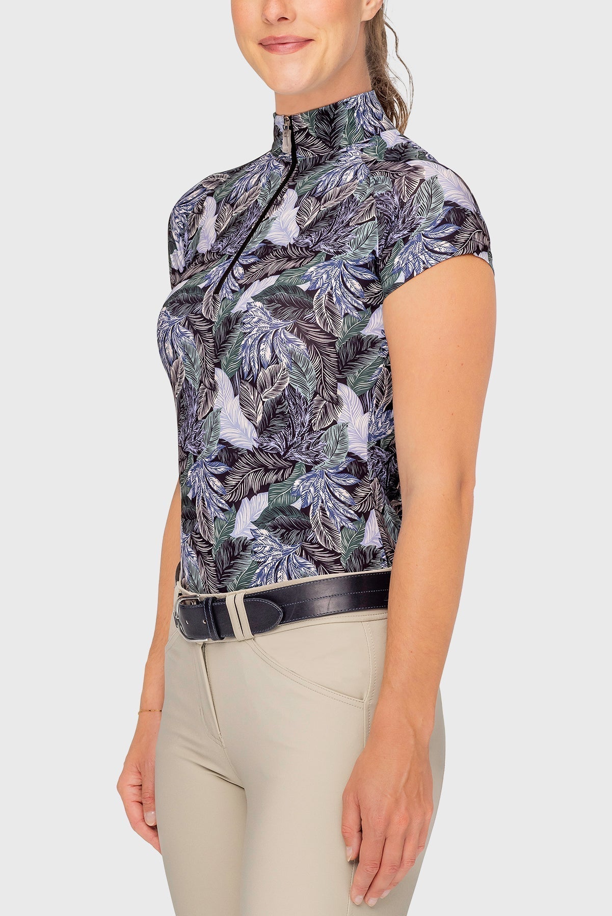 Kastel Denmark Sage Rainforest Cap Sleeve 1/4 Zip Sun Shirt - Kastel Denmark - Equiluxe Tack