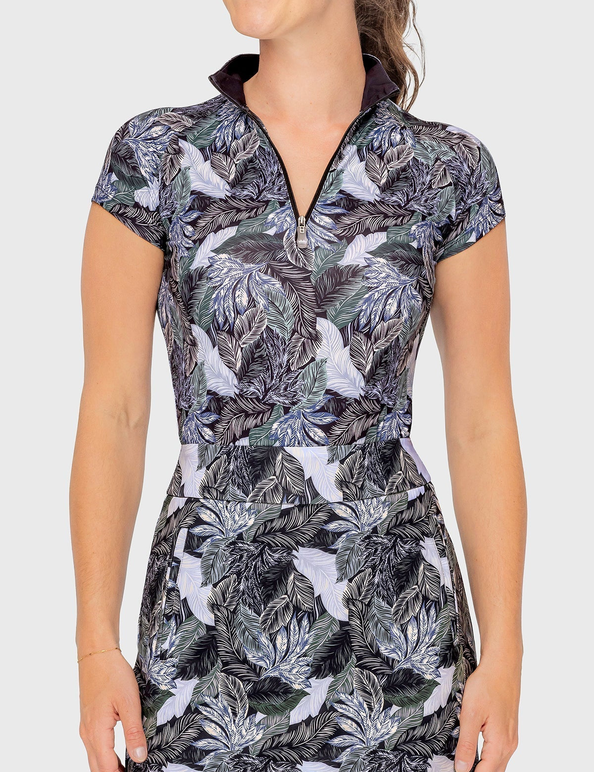 Kastel Denmark Sage Rainforest Cap Sleeve 1/4 Zip Sun Shirt - Kastel Denmark - Equiluxe Tack