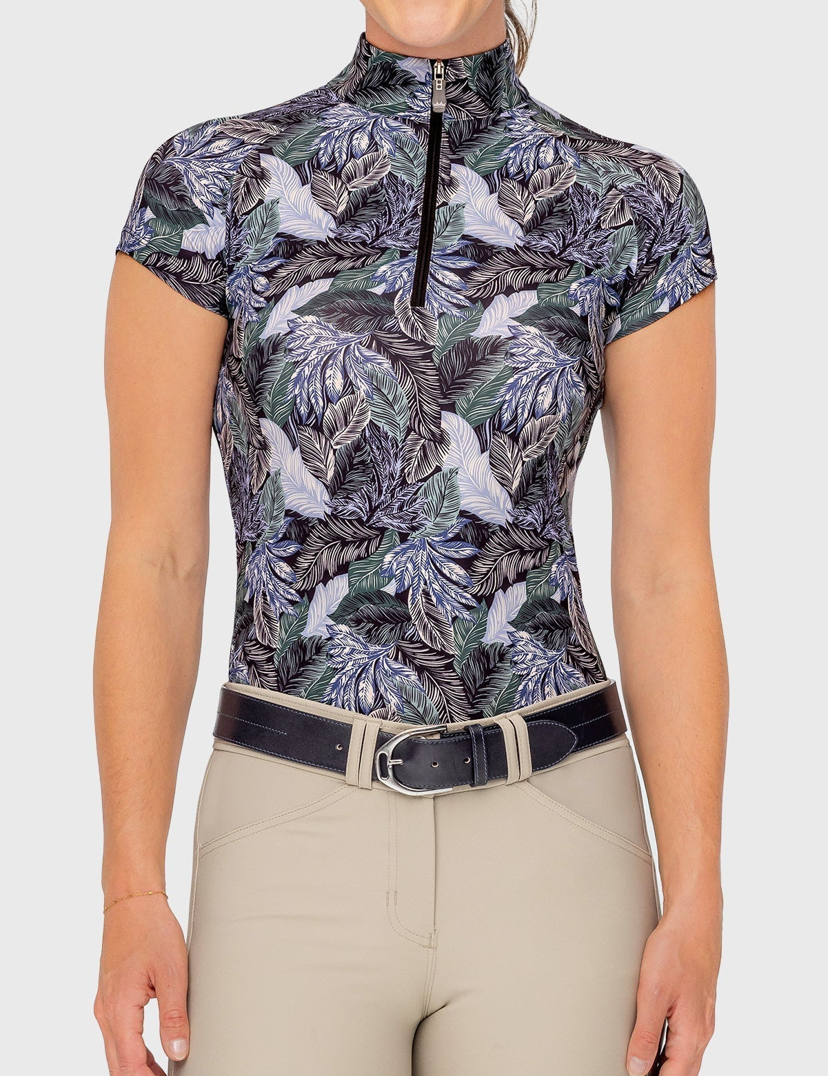 Kastel Denmark Sage Rainforest Cap Sleeve 1/4 Zip Sun Shirt - Kastel Denmark - Equiluxe Tack