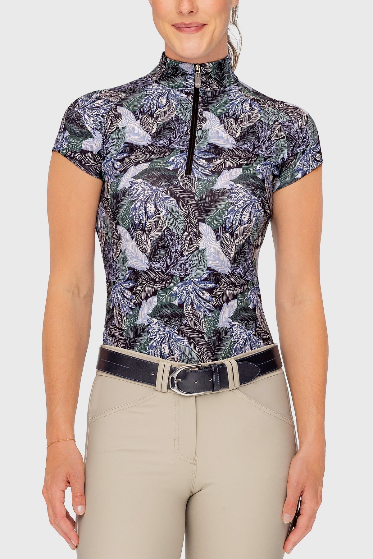 Kastel Denmark Sage Rainforest Cap Sleeve 1/4 Zip Sun Shirt - Kastel Denmark - Equiluxe Tack