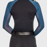 Kastel Denmark Sailor Blue and Black Color Block Long Sleeve 1/4 Zip Sun Shirt - Kastel Denmark - Equiluxe Tack