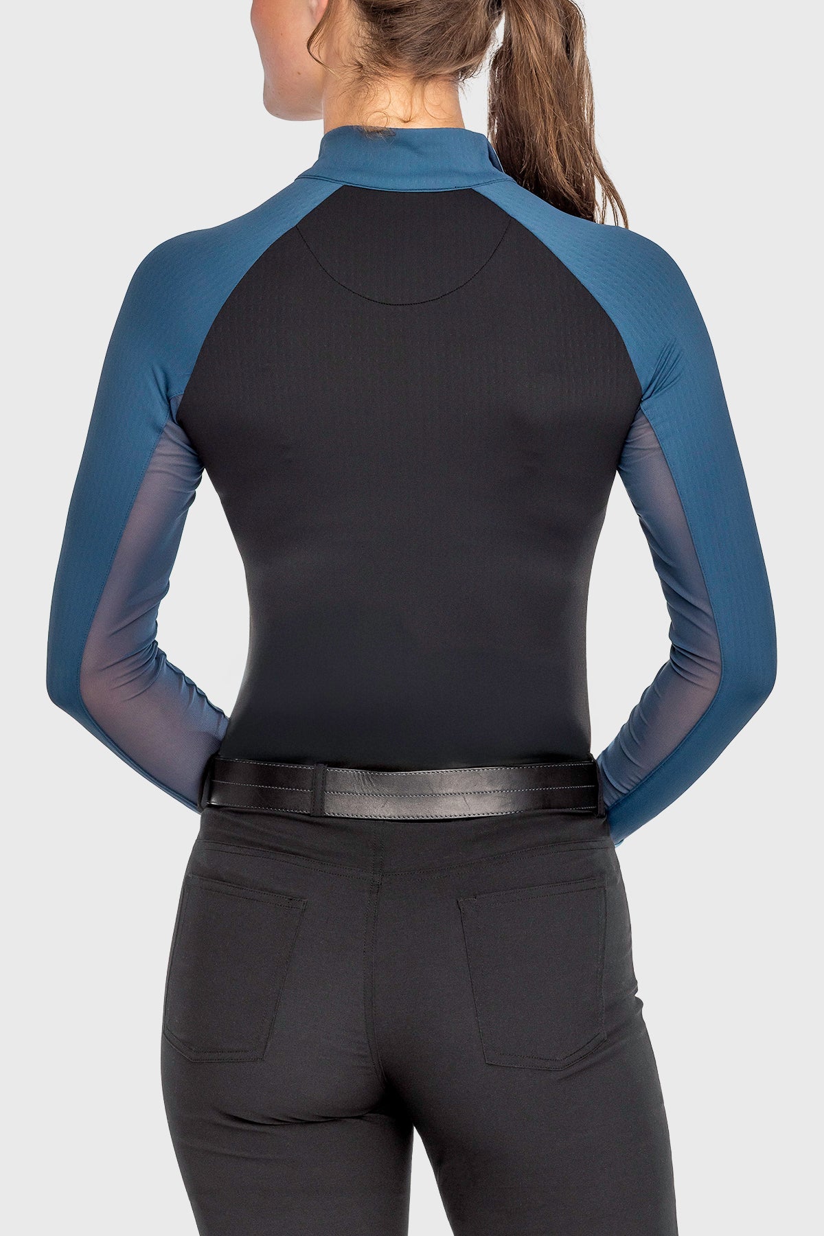 Kastel Denmark Sailor Blue and Black Color Block Long Sleeve 1/4 Zip Sun Shirt - Kastel Denmark - Equiluxe Tack