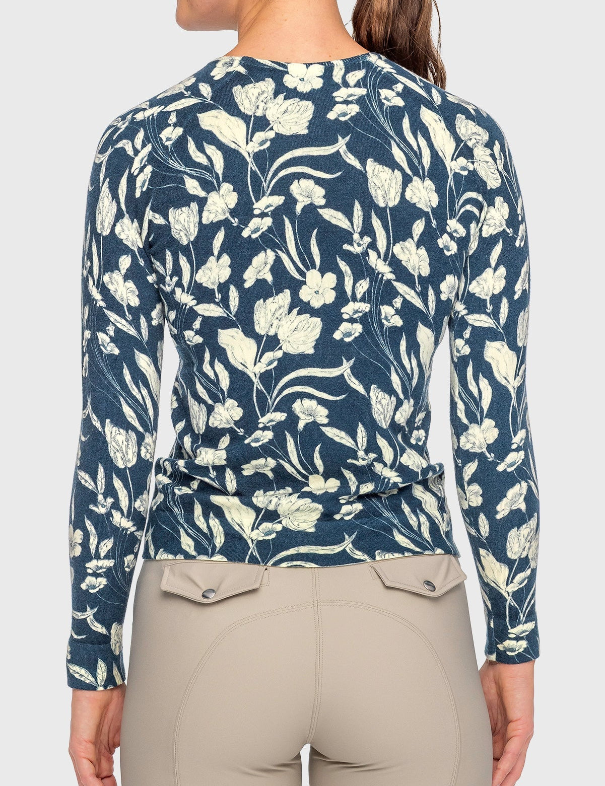 Kastel Denmark Sailor Blue French Tulip Crewneck Sweater - Kastel Denmark - Equiluxe Tack