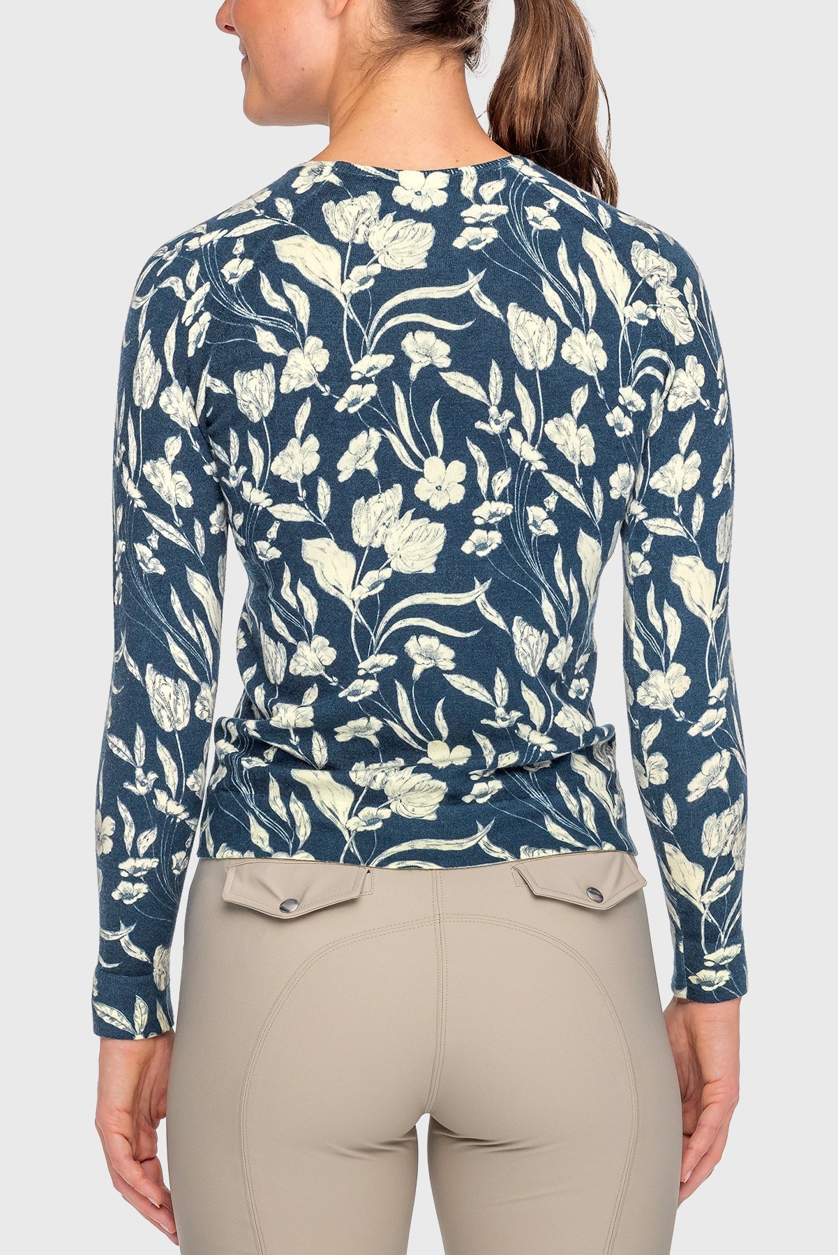 Kastel Denmark Sailor Blue French Tulip Crewneck Sweater - Kastel Denmark - Equiluxe Tack