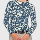 Kastel Denmark Sailor Blue French Tulip Crewneck Sweater - Kastel Denmark - Equiluxe Tack