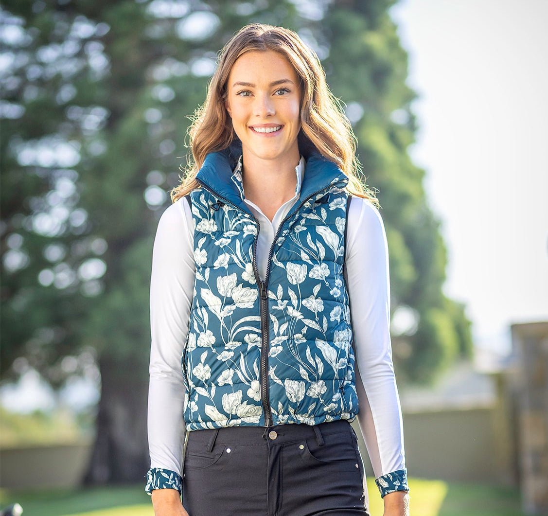 Kastel Denmark Sailor Blue French Tulip Inner Print & Cuff Tailored Show Shirt - Kastel Denmark - Equiluxe Tack