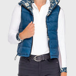 Kastel Denmark Sailor Blue French Tulip Inner Print & Cuff Tailored Show Shirt - Kastel Denmark - Equiluxe Tack