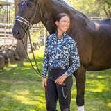 Kastel Denmark Sailor Blue French Tulip Long Sleeve 1/4 Zip Sun Shirt - Kastel Denmark - Equiluxe Tack