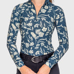 Kastel Denmark Sailor Blue French Tulip Long Sleeve 1/4 Zip Sun Shirt - Kastel Denmark - Equiluxe Tack